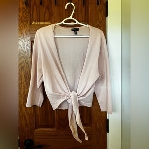 New Formal Tie-Front Sweater Shrug